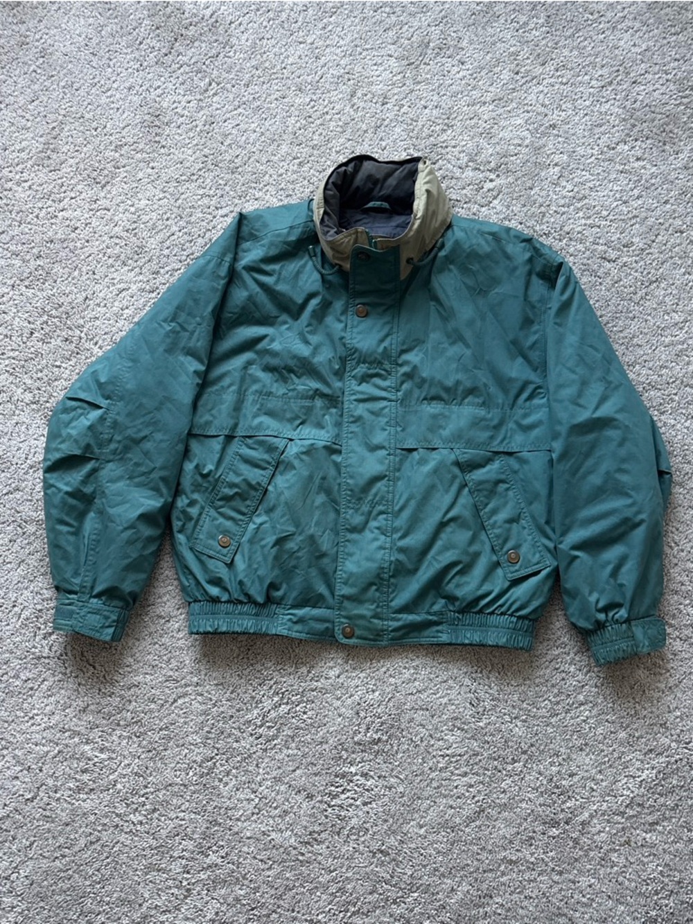 London Fog Teal Men's Jacket with Contrasting Collar